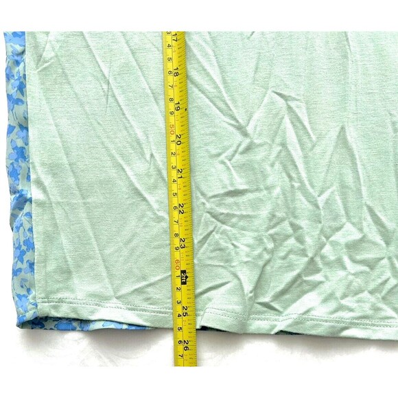 Papermoon Blue Floral Blouse Womens Small Sheer Flutter Sleeve Boho Chic Office - Picture 11 of 14